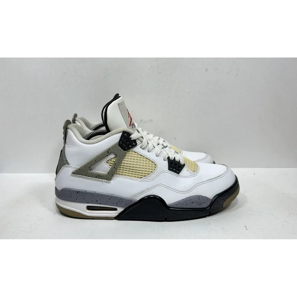 Nike Jordan 4 White Cement Men's Size 9.5 2012 308497-103‎ Shoes Sneakers